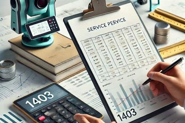 تعرفه نقشه برداری سال 1403 سازمان نقشه برداری