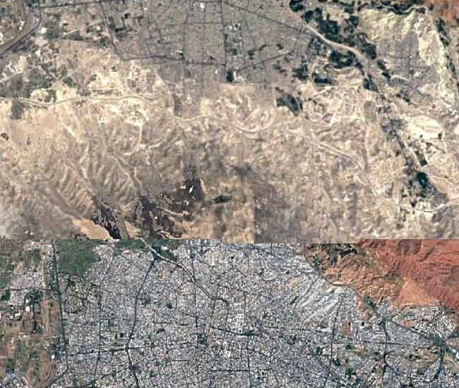 نقشه هوایی تبریز