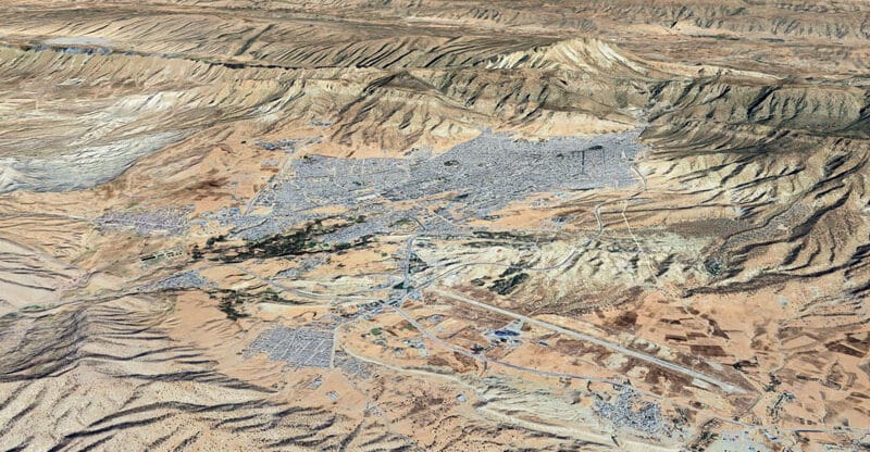 نقشه هوایی ایلام