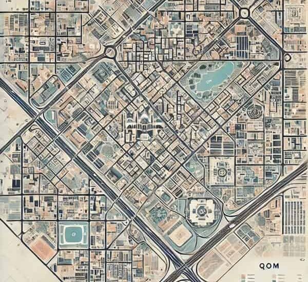 نقشه هوایی قم