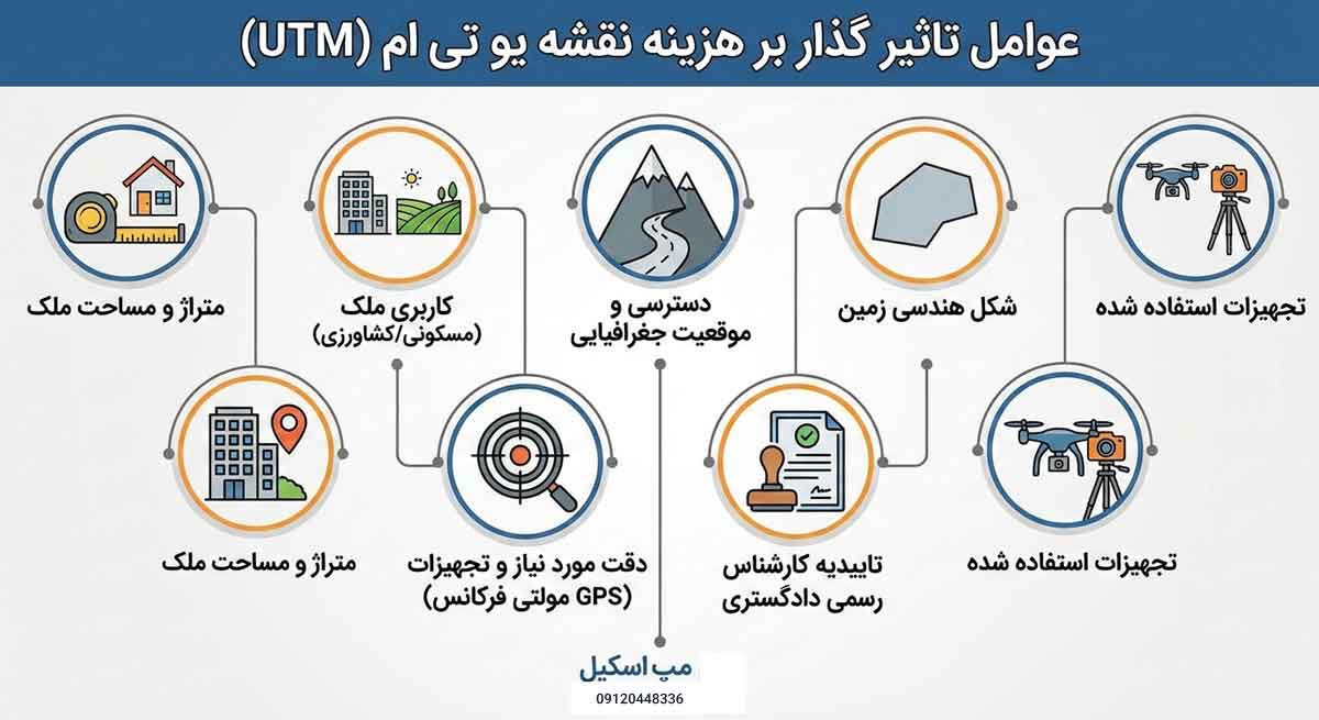 عوامل موثر بر هزینه نقشه یو تی ام